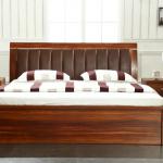 MDF + melamine veneer modern design double bed F922