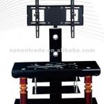 modern black glass tv stand with mount TV-12