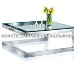 Modern clear glass coffee table CC-9941#