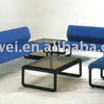 modern designed Office fabric or leather Sofa set High quality office furniture Metal frame sofa WSS-O106