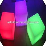 New arrival!!technology and decorative high waterproof and three sizes led cube bar chairs HTX-03021B