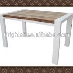new design Modern MDF high gloss white + Baltimore top / glass top dining table for dining room BR-005