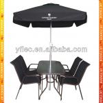not foldable chair and table sets with a parasol YFPC-0017-1