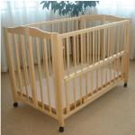 NZ pine wood folding baby bed JMBB1003