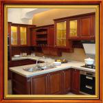 oak solid wood for kitchen furniture cabinet in antique style with white galaxy quartz countertop with stainless steel sinks