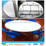 Offer round/circular white folding plastic dining table WLGT-F-001