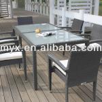 Outdoor Furniture 7 pcs Stackable Wicker Rattan Garden Chair MD-D115