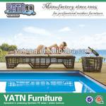 Outdoor Liesure wicker side table with reclining beach chair YTF645,YTE623-2