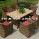 outdoor plastic wood dining set FC020-1+FL002