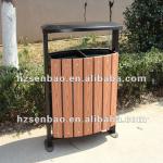 Outdoor Wood Plastic Composite Environmental protection Trash Bin SGB-L-006