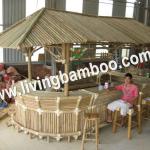 PARIS BAMBOO TIKI BAR HOUSE ROUND SIDE BA-037