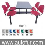 plastic canteen restaurant dining fast food tables and chairs B801-4