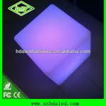Plastic led outdoor light cube chair/led glow cube stool HDS-3535C