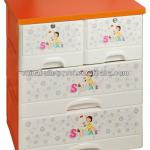 Plastic Tabletop Storage Drawer With Key Lock /Wooden Top HD-2371