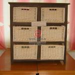 Practical double row with baskets drawer storage cabinet RWCC---002