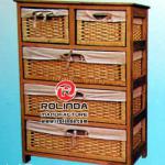 Practical four zone basket drawer storage cabinet RWCC---027