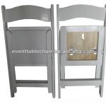 pure beech white folding chair with PVC pad for wedding rental OH-FC-1801