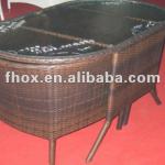rattan/wicker outdoor indoor garden table and chairs ox0128