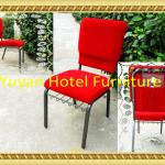 Red Metal Church Chairs ,Stackable steel church chair.Used the conference hall YJ-003