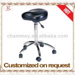 saddle stools for salon good five feet base with pu wheels for durable B-714-4