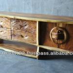 Show Cabinet Slab Wood 02185