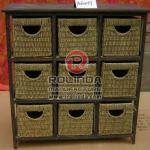 Simple and practical basket wooden drawer storage cabinet RWCC---028