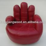 UK FR hand shaped wood chair,kids leather sofa,hand shaped leather sofa LG06-S101