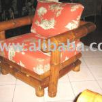 Upholstered Bamboo Chair