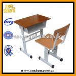 Very Stronger Single or Double Desk and Chair of school furniture for college student AS-046