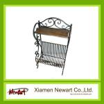 Vintage Metal Wooden Magazine Rack JF4-5592 Wooden Magazine Rack