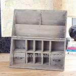 Vintage wood desk orgnizer JTFS019