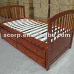Wooden Trundle Bunk Bed SC-B032